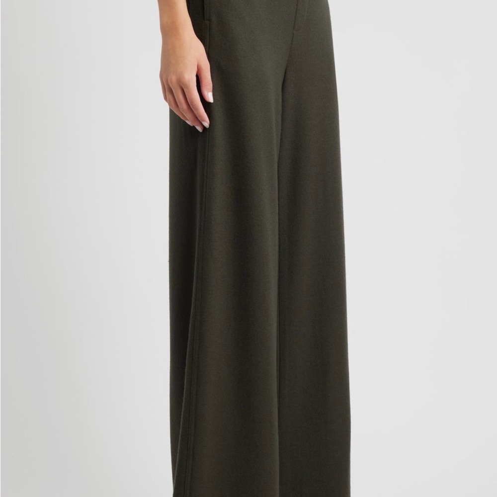 NWT Rag & Bone Melanie Japanese Wool Wide-Leg Olive Green Pants SZ M - Picture 3 of 7
